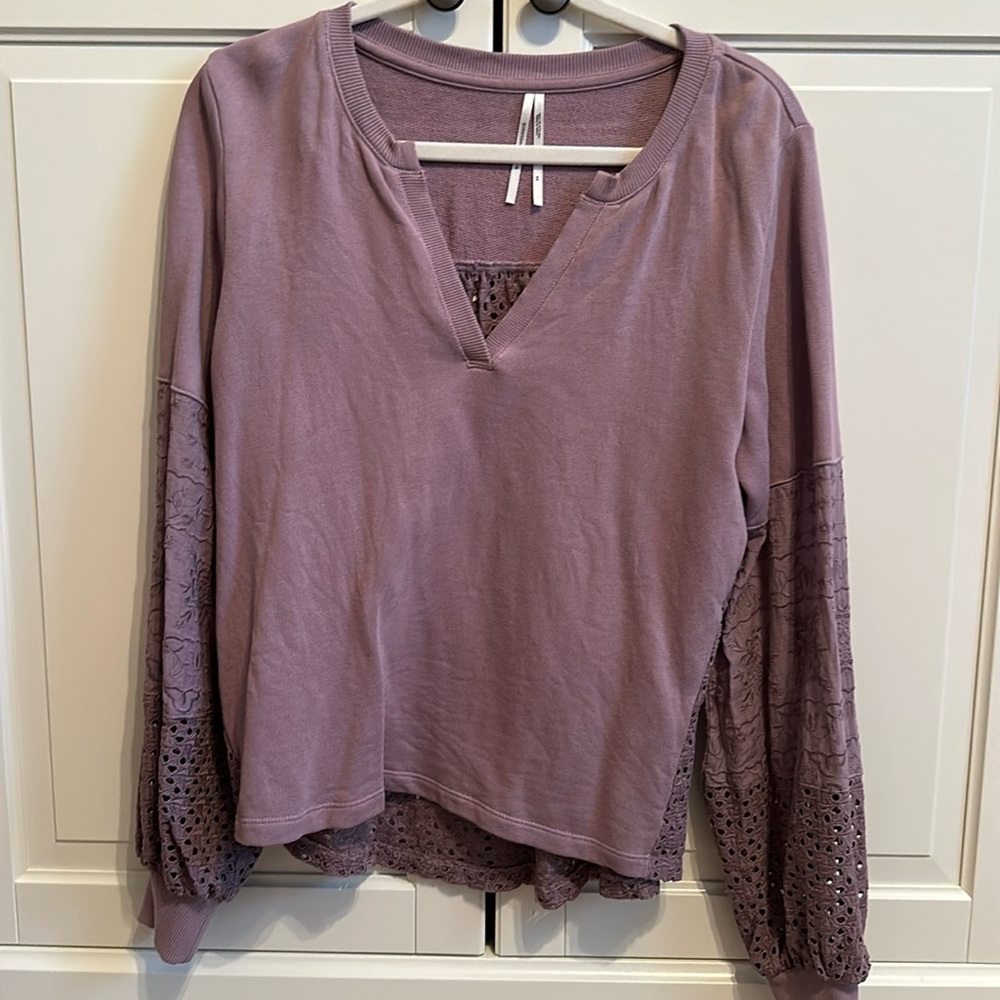 Anthropologie XS sweatshirt with eyelet